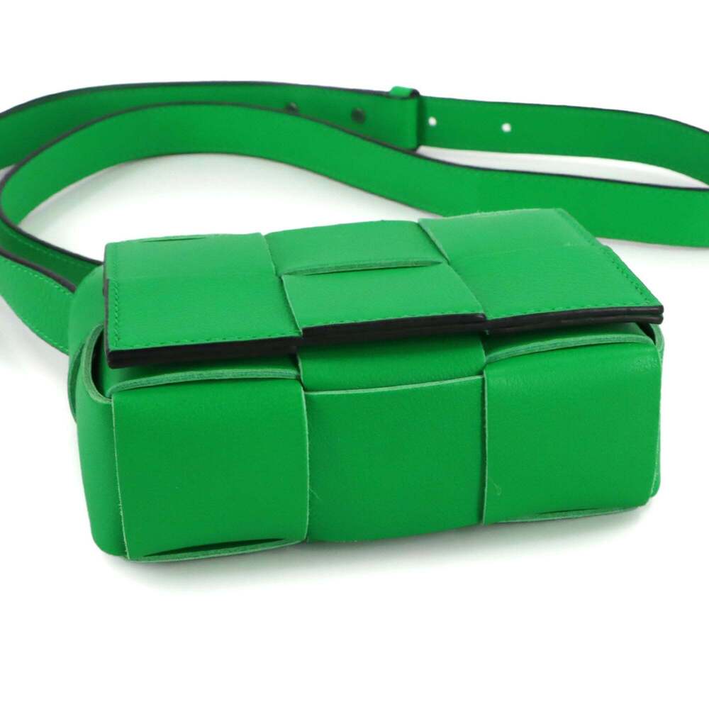 BOTTEGA VENETA Green Leather Intrecciato Shoulder Bag - Picture 5 of 10